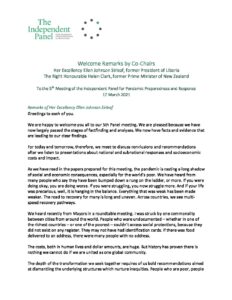 Download The Co-Chairs' welcome to the Panel's 5th meeting, 17 March 2021.