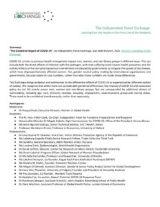 Download The Independent Panel Exchanges: Report of the Gender Exchange, 8 March 2021.