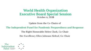 Download The Co-Chairs Slides Accompanying their Presentation to the WHO Executive Board Special Session, October 6 2020