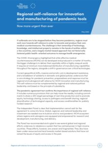 Download Regional self-reliance for innovation and manufacturing of pandemic tools: Now more urgent than ever